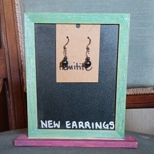 Handmade Hematite Dangle Earrings